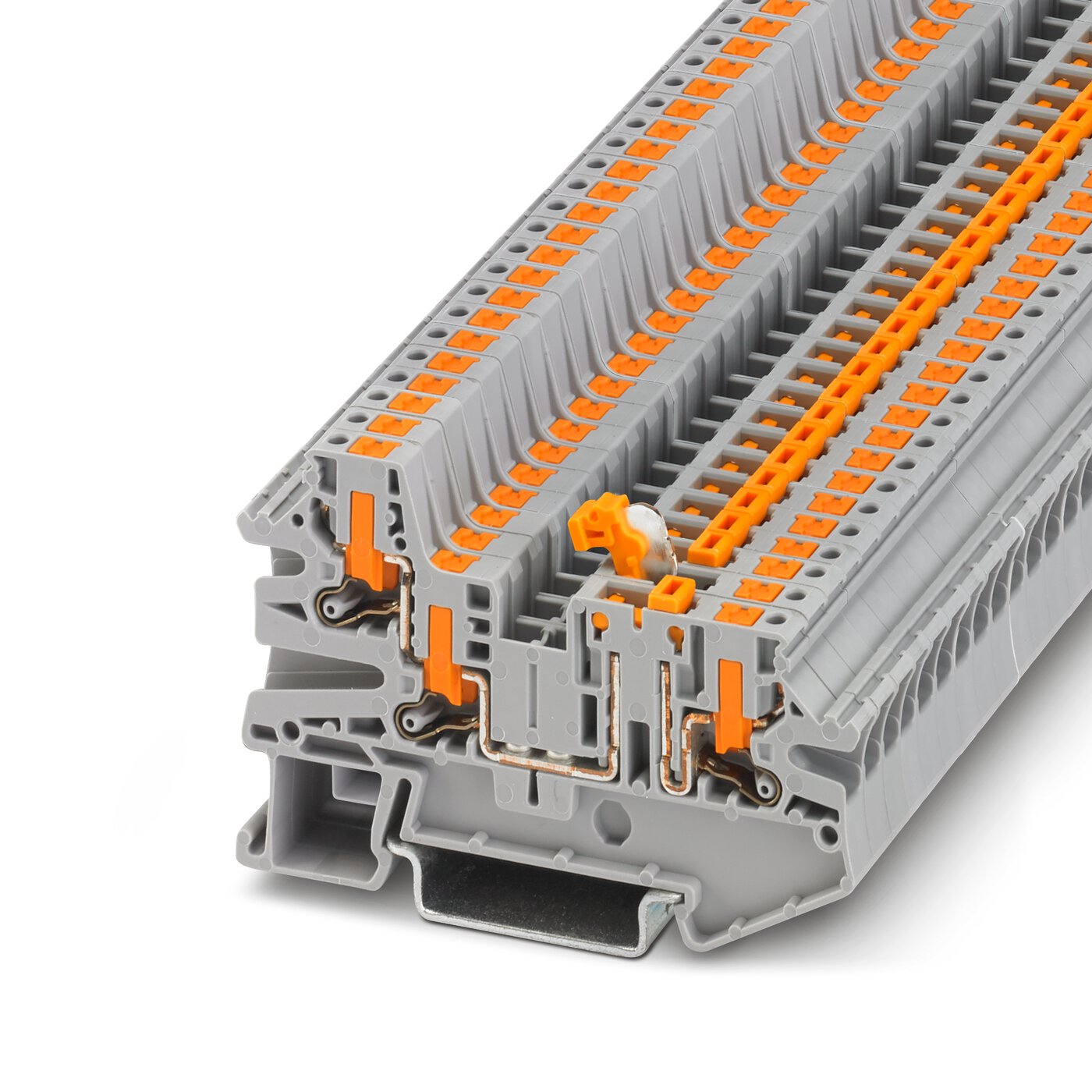 Cầu đấu Phoenix Contact: PTV 2,5-TWIN-MT - Knife-disconnect terminal block 1079066